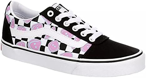 Vans Women's Sneaker, Happy Checkerboard Multi White, 7 | Image 3