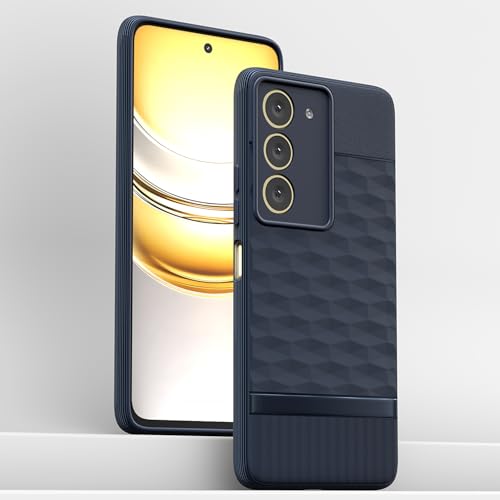 Image of Pikkme Back Cover for Realme 14x 5G Camera Protection 3D Hexa Cube Design Silicone Protective Bumper Case (Blue)