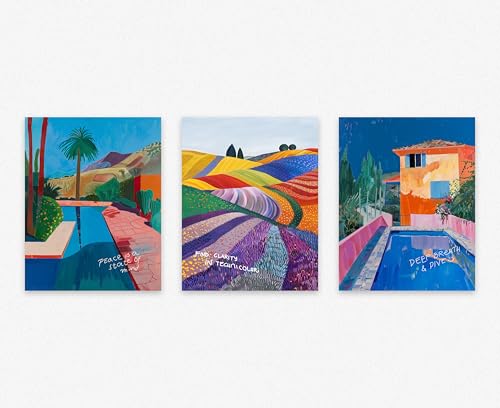Affiches retraite paisible pour un salon méditerranéen coloré Wallbuddy 30x40cm