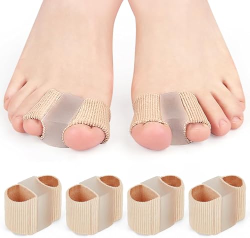 KAIYAYA 8 separadores de dedos de los pies, corrección de juanetes, separador de dedos de los pies, corrección de dedos en martillo, 2 tamaños diferentes de separadores de dedos, mujeres y hombres