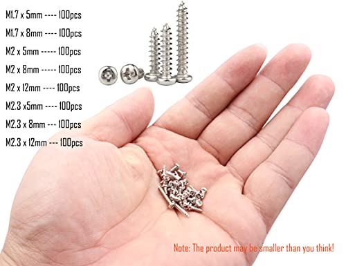 Kit de tornillos autorroscantes de acero carbono 800 pcs miniatura 3