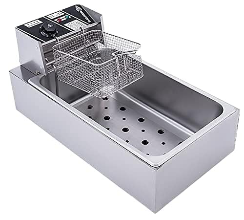 Image of newBasics Deep Fryer Electric Stainless Steel with Variable Temperature Control - (12 Liters)