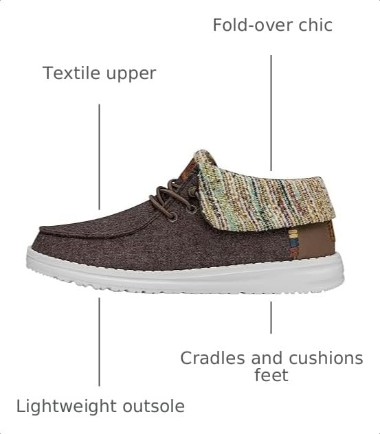 Image of HEYDUDE Women's Wendy Fold Boho | Women's Boots | Women's Pull on Boots | Comfortable & Light-Weight