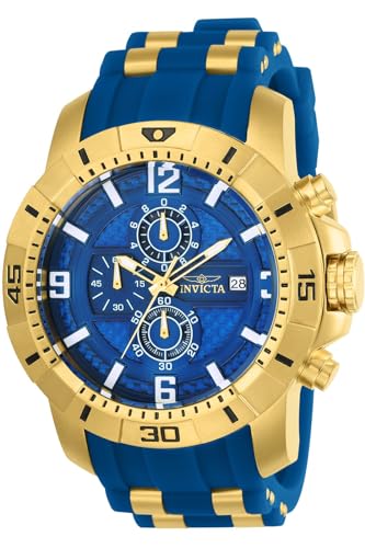 Invicta 24966 - Reloj de cuarzo para hombre con correa de acero inoxidable, color azul, 26 (modelo: 24966)