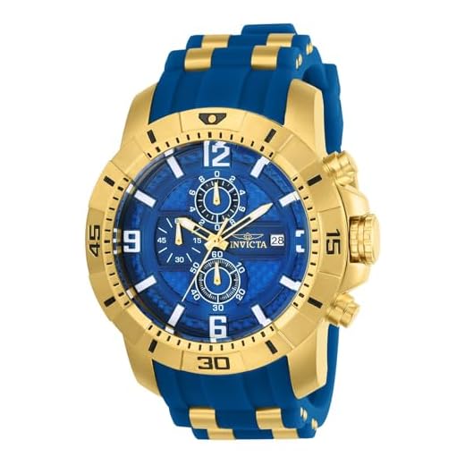 Invicta Men's Pro Diver Quartz Watch with Stainless-Steel Strap, Blue, 26 (Model: 24966)