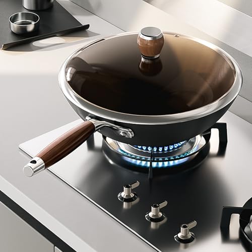 Wok de Hierro 30 cm con Fondo Plano Antiadherente miniatura 3