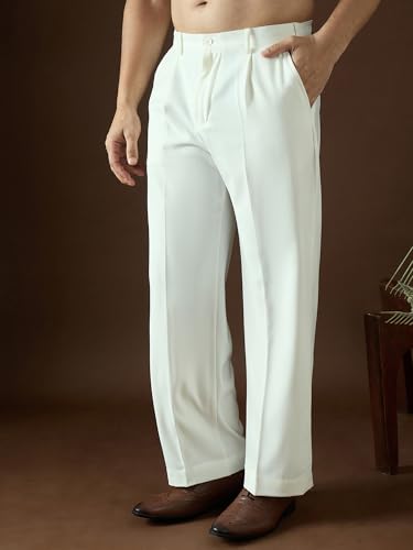 Image of Men'S Casual Regular Korean Pant | Solid Traditional Pant for Kurta | Festive, Wedding