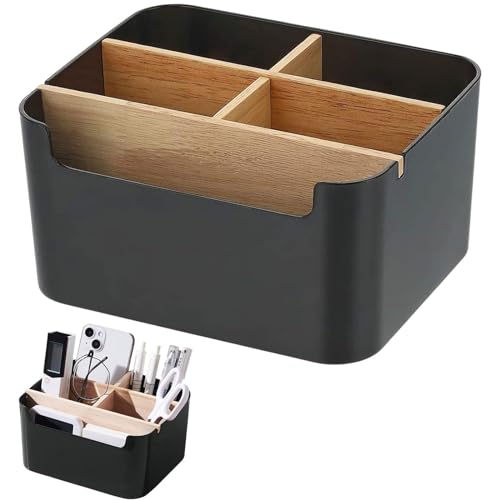 Runder Couchtisch-Organizer Aus Holz – Für Tassen, Deckel & Saucenschälchen, 25 Cm