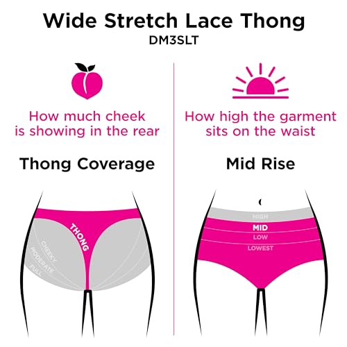 Image of Maidenform Women's Underwear Thongs Pack, 3-Pack, Thong Lace Underwear Women Pack, Sexy Wedding Lace Panties for Women