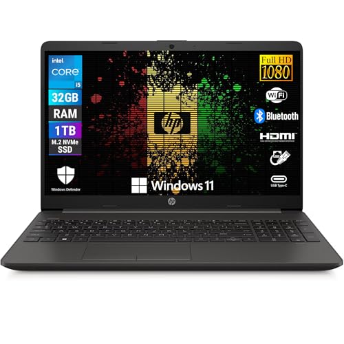 HP 250R G9, Computer Portatile Notebook, Intel i5-1334u 10 Core 3.4Ghz, Display 15.6'' FHD, Ram 32GB, SSD 1000GB, Windows 11