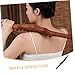 NOLITOY Massage Scraping Stick Massage Rolling Stick Portable Back Massager Trigger Point Massage Tool Scraping Massage Tool Curved Massager Stick Scraping Massage Stick Wooden Light Brown