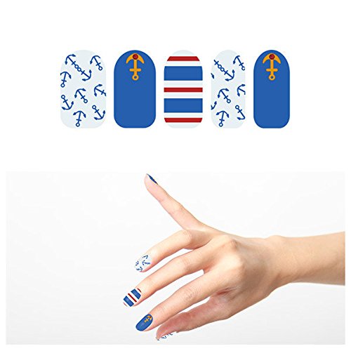 Tattify Nautical Nail Wraps - Ahoy! (Set of 22)