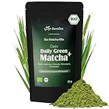Bio Daily Green Matcha+, Matcha-Mix mit Spirulina, Chlorella, Weizengras, Gerstengras und 60 % Bio...