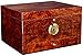 WQQLQX Cave Cigare Humidor La Boîte À Cigares Est Scellée Et Peut Contenir 50 Partitions Portables De Déshumidificateurs Réfrigérées Et De Stockage Double (Couleur: Brun)