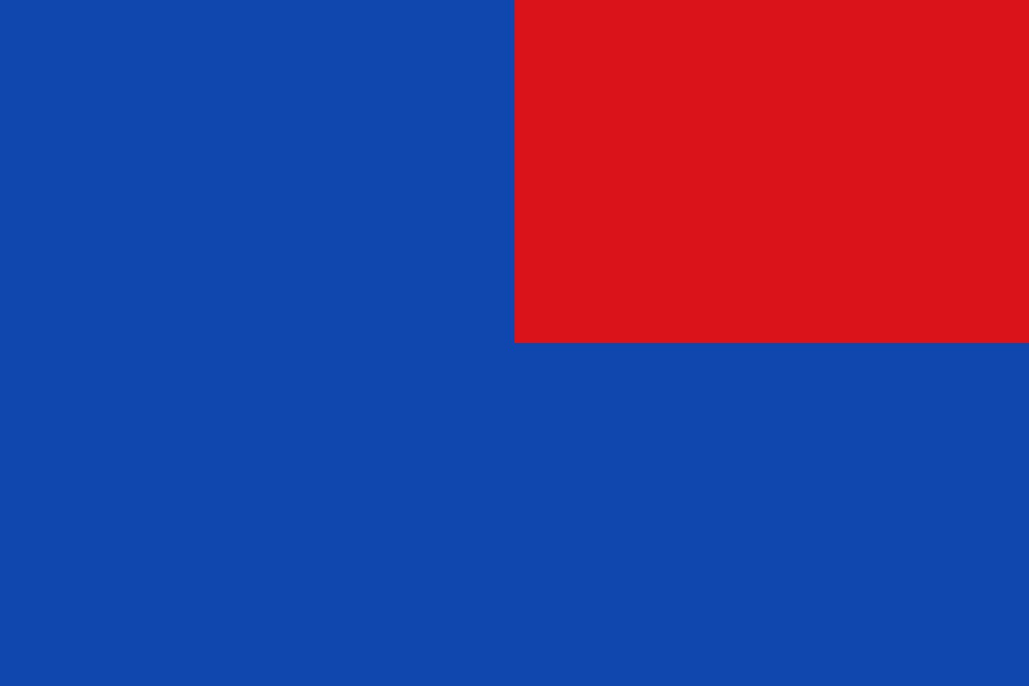 Drapeau paysage grand format pavillon canton supérieur au batiente extérieur