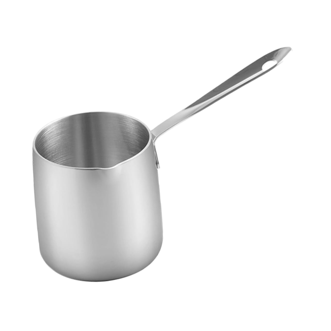 LALADEFIEE Stainless Steel Milk Pan Butter Melting Pot with Ergonomic Handle for Easy Use for Stovetop Cooking Chocolate Heating Easy to Clean Design