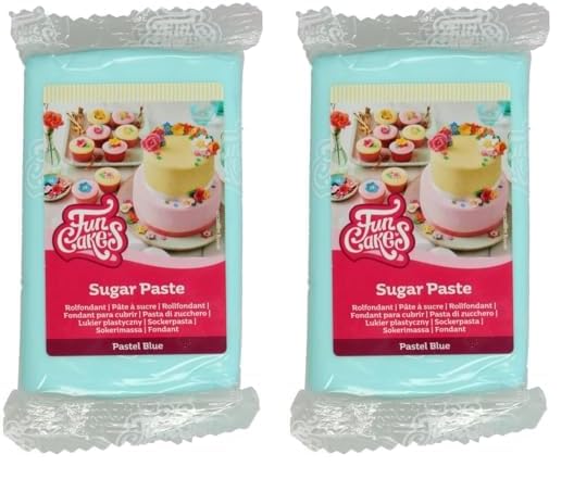 FunCakes Pasta de Azúcar Azul Pastel 250 g (Paquete de 2)
