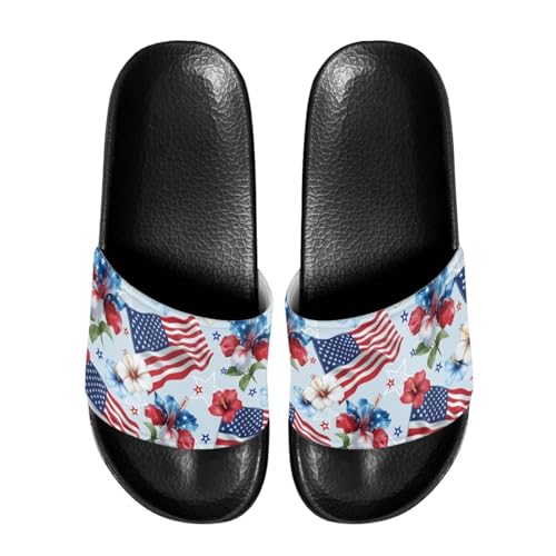 Image of Footwear for Mens Open Toe Athletic Sandals Anti-Slip Sole Slide Sandals Pillow House Flat Shoes Comfortable Slip On Slippers for Indoor & Outdoor