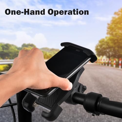 Image of HUMBLE Mobile Holder for Bikes and Bicycles, 360 Rotation, Heavy Duty Shockproof Anti-Slip Silicone Padded Clamps, One-Click Lock, Anti-Shake Bike Phone Mount for 4.7-6.8 Inch Smartphones (BK-050)