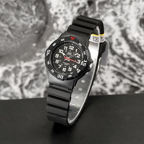Image of Q&Q Women's Fibre Strap Analog Watch (Black Dial) - 100M Water Resistant, Lightweight Casual Wrist Watch - VR19J001Y