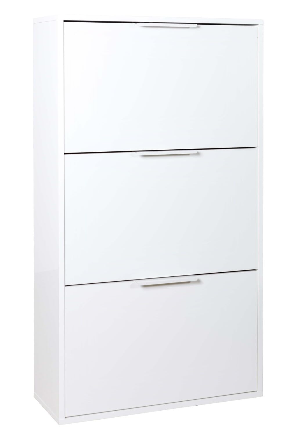 Composad | Scarpiera della Linea ESPRESSO Doppia Profondità, con 3 Ribalte, Scarpiera Salvaspazio, Ingresso, Ripostiglio, Portascarpe, (LxAxP) 65x119,5x25 cm, Colore Bianco, Made in Italy
