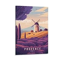 CTATOGE Poster Vintage France Provence Toile – Décoration Murale 40x60 Cm Sans Cadre – Style Voyage Rétro
