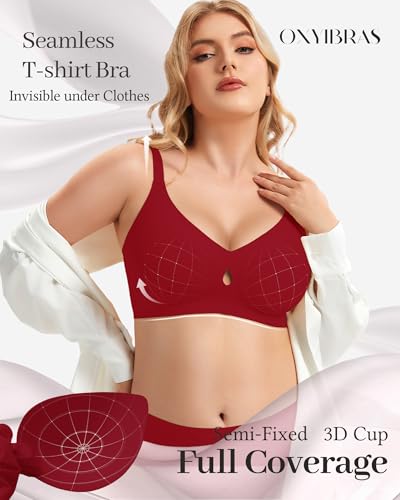 Image of Smooth V Jelly Bras for Women No Underwire Seamless Plunge Bralettes T Shirt Sleep Everyday Bra with Bra Extender