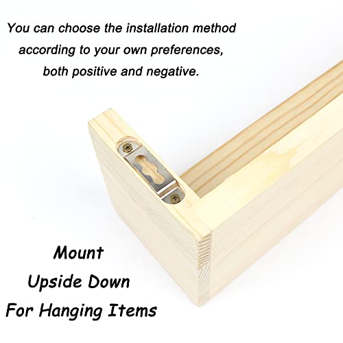 Floating Book Shelves White 24 Inches Set Of 2 For Nursery Bathroom Bedroom (Natural-24), 24 X 3.94 X 3.54 Inch #TOP6