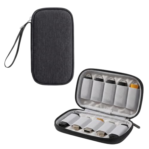 Image of Pendrive Case, 10 Slots USB Flash Drive Organizer, Travel Pouch for Pendrives and Tech Accessories, Compact Design with Lanyard for Professionals, Students, Travelers