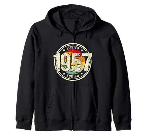 Retro 66 Años Nacido en 1957 Edición Limitada 66 Cumpleaños Sudadera con Capucha