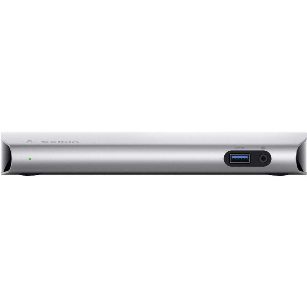 Belkin F4U095vf Docking Station Thunderbolt 3 con Cavo da 80 cm, Connette fino a 8 Dispositivi, Ingressi Multipli per USB-C e USB, Risoluzione Video 5K/Dual 4K, Compatibile solo con Mac, Alluminio