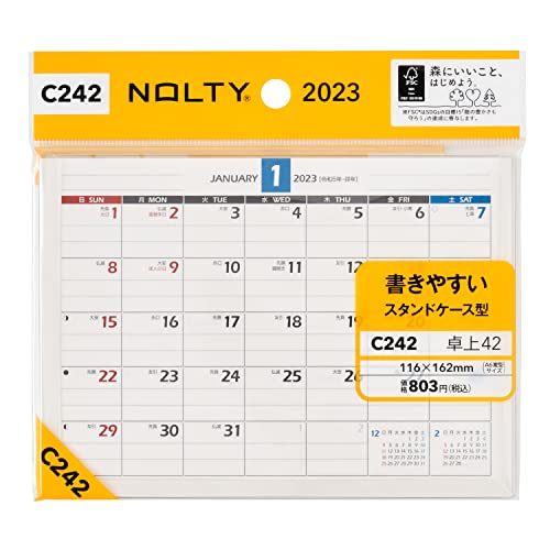 日本能率協会マネジメントセンター NOLTY 2023年 カレンダー 卓上 42 A6変型 C242