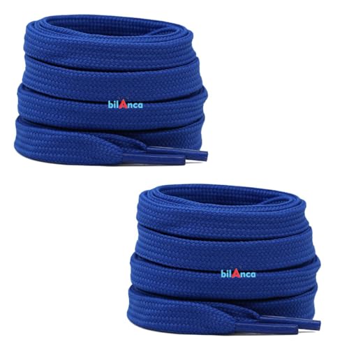 Image of 2 PAIRS Flat Shoe laces 48 Inches Wide Shoelaces for Athletic Running Sneakers Sports Shoes Boot Laces Strings (2 Pairs)