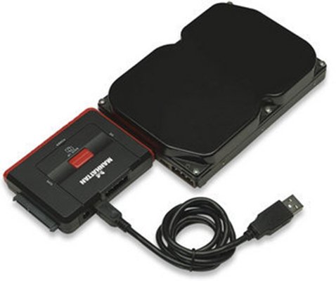 Manhattan 179072 Hi - Speed USB 2.0 to SATA / IDEA_v^with Power Supply
