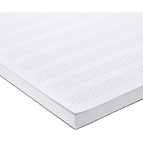 Blank Sheet Music Notebook Pad For Composing, Letter Size (8.5 X 11 In, 96 Sheets) #TOP3