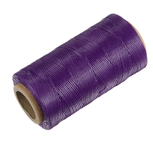 Hilo genérico para coser, hilo para tapicería 284 yardas 260 m, poliéster encerado, resistente al desgaste, cordón para bordado, algodón para acolchar y cuero, púrpura miniatura 3