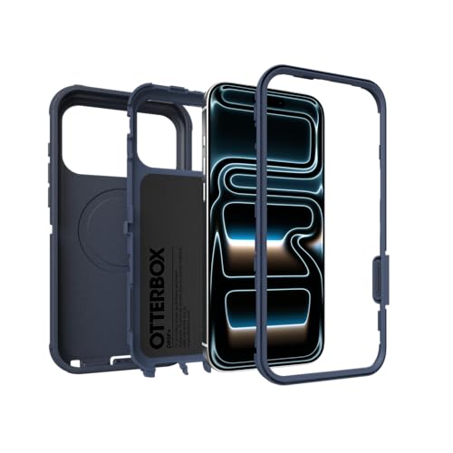 Image of OtterBox iPhone 17 Pro Max Defender Pro Series Case - Blue Sentiment - Tough, Rugged & Durable iPhone Case, Snaps on MagSafe