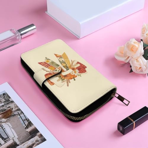 Image of COEQINE Ladies Wallets Pink Leopard Heart Black Printed Leather Phone Long Clutch Purses Check Coin Change Holder