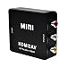 HDMI to RCA, PeoTRIOL 1080P HDMI to AV 3RCA Composite CVBS Video Audio Converter Adapter HDMI2RCA Support PAL/NTSC for PC Laptop Xbox Blue-Ray PS4 PS3 HD TV STB VHS VCR Comb Camera DVD Color Box-Black