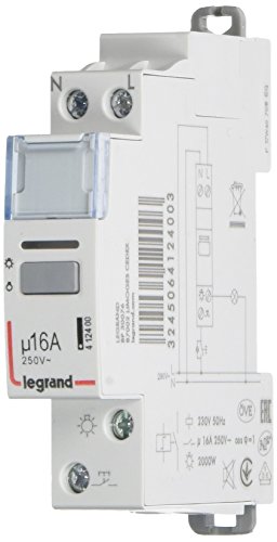 LEGRAND 412400 Relais de verrouillage à pôles simples, silencieux, 16a