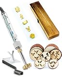 AIMOADO 1 Inch Bigfoot/Owl/Duck/Rooster/Angel Wings Branding Iron Stamps, 5Pcs Wood Branding Iron with 100W Electric Brander