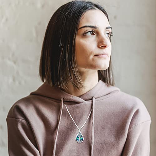 Eusense Cremation Jewelry for Ashes Urn Necklace to Put Ashes In 925 Sterling Silver Memorial Pendant Tree of Life Infinity Urn Necklaces for Ashes Necklace for Women Men2