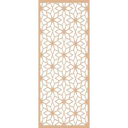 Image of Lake Decorative Pierced Fretwork Wood Wall Panels, 37 3 /8 inchW x 94 3 /8 inchH x 1 /4 inchT, Hickory