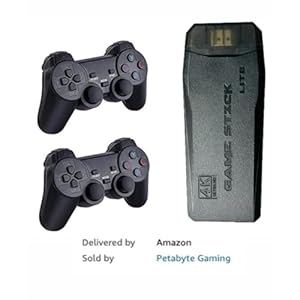 Tv Gaming System | Wireless Console Retro Gaming Console 14K Ultra HD Plug & Play Wireless TV Video Game System | 24,000+ Games | 10 Emulators | Dual-Player Setup | 2.4G Wireless Game Stick