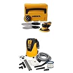 Mirka DEROS II 5650 Ponceuse excentrique avec aspiration pour papier abrasif Ø 125 et 150mm / course 5,0mm et Aspirateur industriel eau et poussière 25 litres
