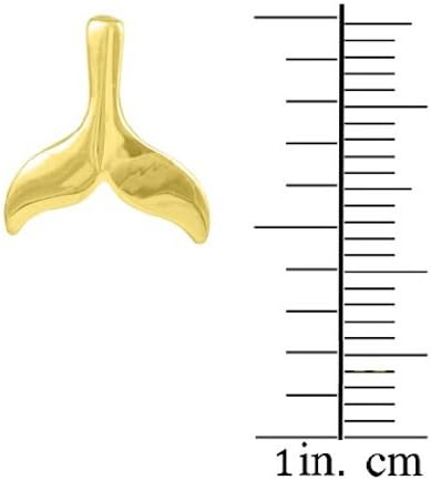 Sea Life Collection 10k Yellow Gold Whale Tail Charm - Image 2