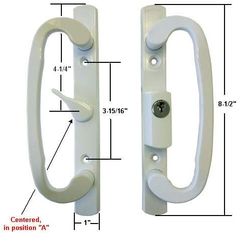 Set, Mortise Type, A-Position,Center Latch Keyed, White