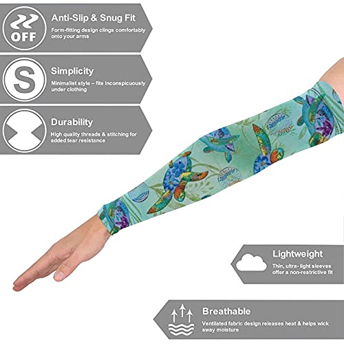 Zeeschildpadden Uv zonbescherming arm mouwen koeling sport compressie mouwen - Image 4