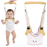 GWEOR Lauflernhilfe Gehhilfe für Baby, lauflernwagen, Einstellbare Baby Laufgeschirr, Atmungsaktiv Stehen Gehen Lernen Helfer Sicherheitsleinen für Bay 8-18 Monate - Gelb