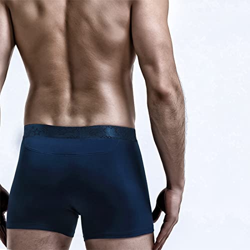 Ouruikia Men's Underwear Magnetic Boxer Briefs Modal Breathable Boxer Briefs Underwear with Fly4